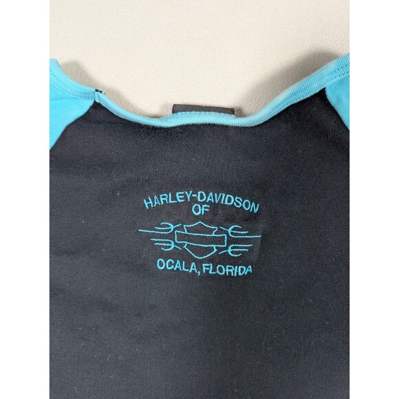 Vtg Harley Davidson T Shirt 3/4 Sleeve Womens XL Ocala FL 2006 Tie Dye Sleeves - Picture 7 of 12